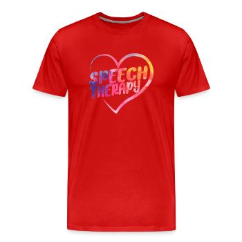 Speech Therapist Therapy Assistant - Männer Premium Bio T-Shirt - Rot - Vorne - Damien (186cm)