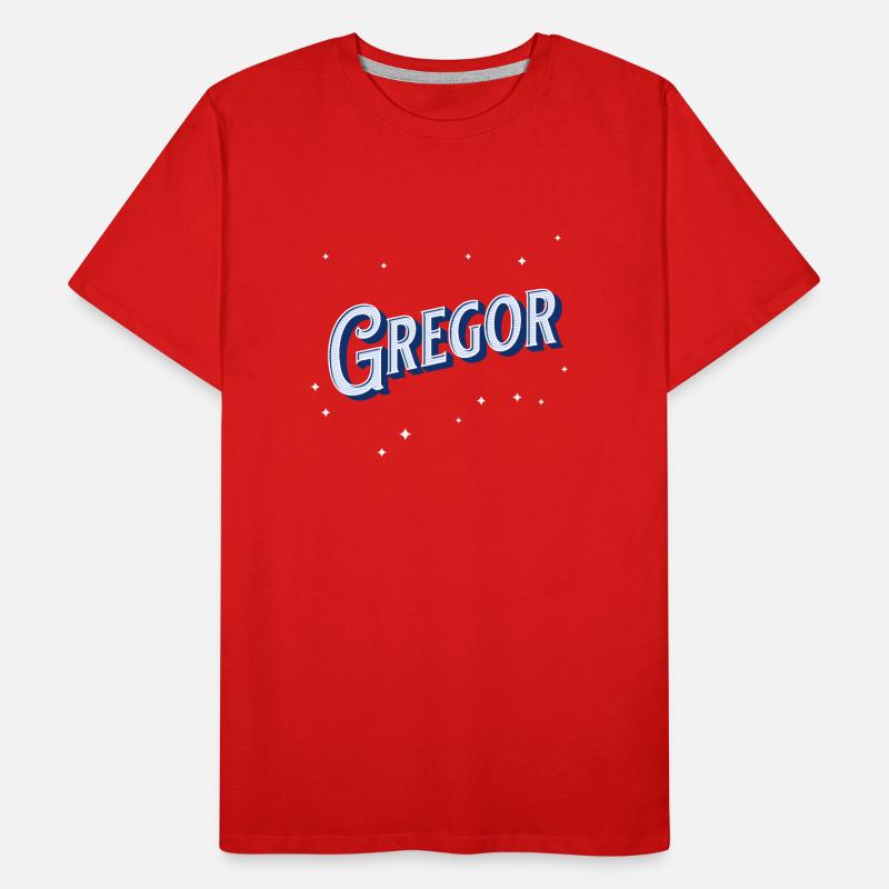 Gregor name personalized Men's Premium Organic T-Shirt