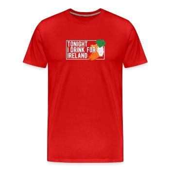 St. Patrick's Day Irische Flagge Heute Abend - Männer Premium Bio T-Shirt - Rot - Vorne - Damien (186cm)