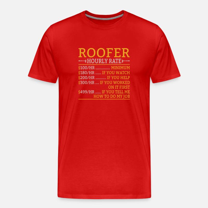 Dachdecker Vater Dachdecker Dachdecker Techniker - Männer Premium Bio T-Shirt - Rot