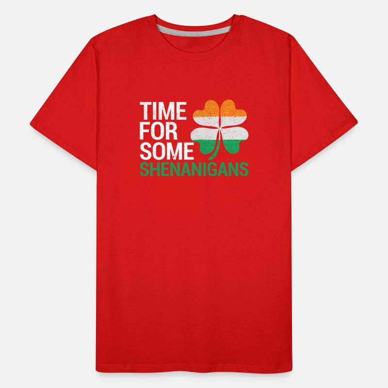 Time for some Shenanigans St. Patrick's Day Men's Premium Organic T-Shirt