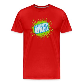im the favorite uncle - Männer Premium Bio T-Shirt - Rot - Vorne - Damien (186cm)