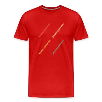 Clarinet Clarinet player Clarinetist - Men's Premium Organic T-Shirt - red - Front - Damien (186cm)