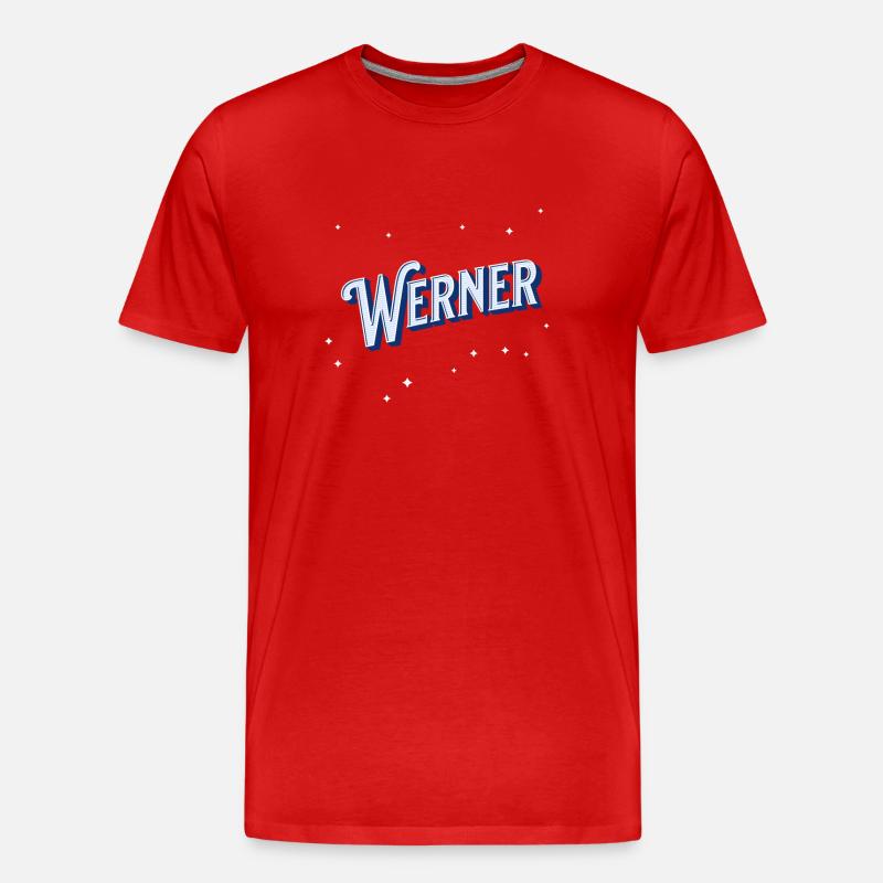 Werner name personalized - Men's Premium Organic T-Shirt - red