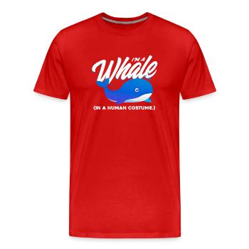 Im Une baleine en costume humain - T-shirt bio Premium Homme - rouge - Devant - Damien (186cm)