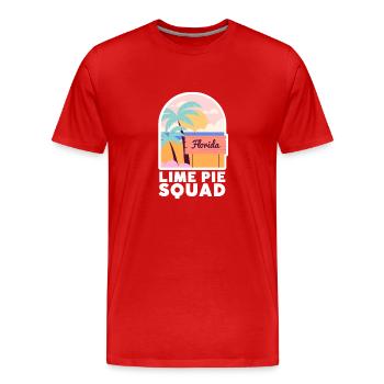 Key Lime Pie Lemon Tart Dessert - Men's Premium Organic T-Shirt - red - Front - Damien (186cm)