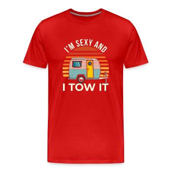 Im sexy and i tow it - Men's Premium Organic T-Shirt - red - Front - Damien (186cm)