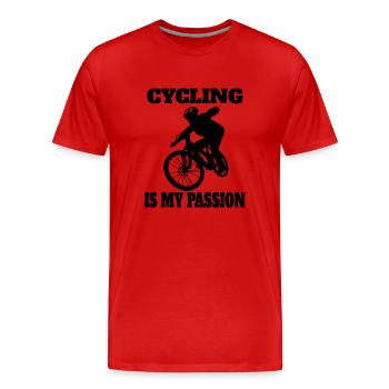 Bike Cycling Mountainbike Bike Tour Cycling - Men's Premium Organic T-Shirt - red - Front - Damien (186cm)