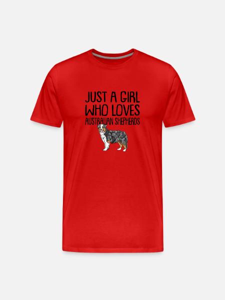 Australian Shepherd - Men's Premium Organic T-Shirt - red