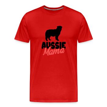 Berger australien - T-shirt bio Premium Homme - rouge - Devant - Damien (186cm)