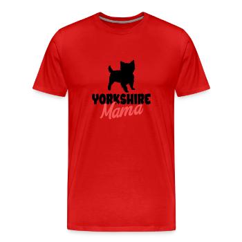 Yorkshire Terrier - Men's Premium Organic T-Shirt - red - Front - Damien (186cm)