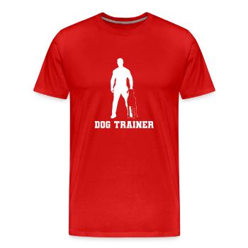Dresseur de chiens Hundetrainer - T-shirt bio Premium Homme - rouge - Devant - Damien (186cm)