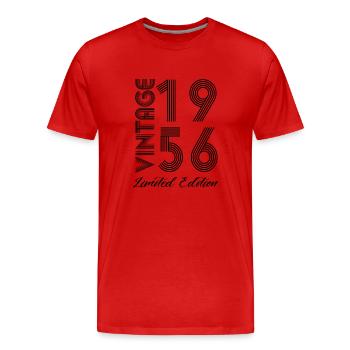 Vintage 1956 Vintage Geburtstag Retro Vintage - Männer Premium Bio T-Shirt - Rot - Vorne - Damien (186cm)