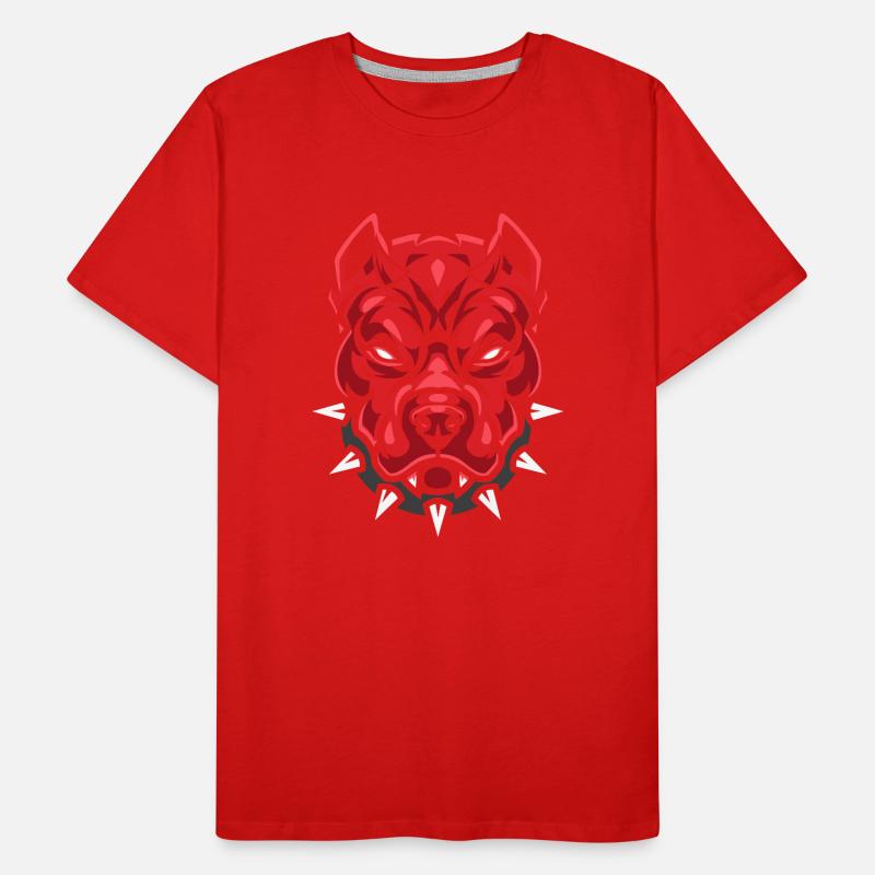 Devil Pit Bull Dog Men's Premium Organic T-Shirt