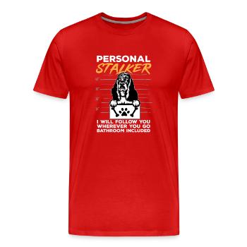 English Springer Spaniel Dog - Men's Premium Organic T-Shirt - red - Front - Damien (186cm)