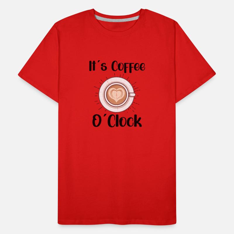Amateur de café Caféine Molecule Java Latte Espresso T-shirt bio Premium Homme