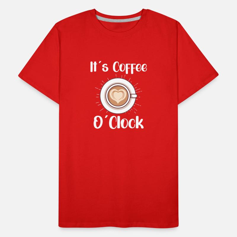 Amateur de café Caféine Molecule Java Latte Espresso T-shirt bio Premium Homme