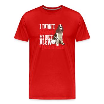 English Springer Spaniel Dog - Men's Premium Organic T-Shirt - red - Front - Damien (186cm)