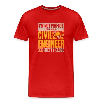 Civil engineer - Men's Premium Organic T-Shirt - red - Front - Damien (186cm)