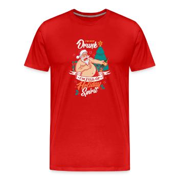 Je ne suis pas ivre - T-shirt bio Premium Homme - rouge - Devant - Damien (186cm)