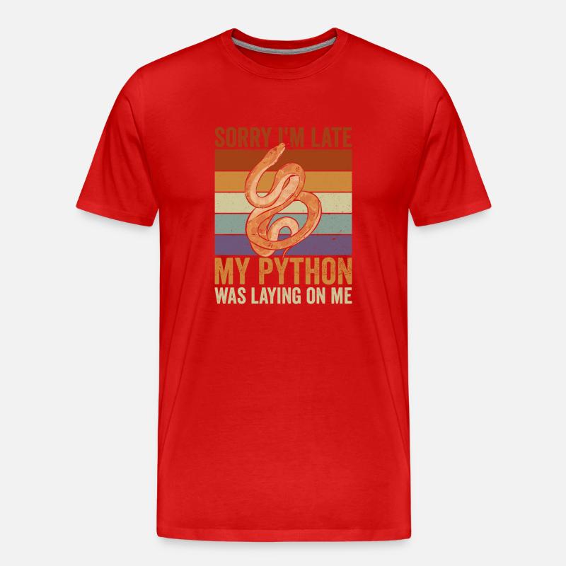 Banane Königspython - Männer Premium Bio T-Shirt - Rot