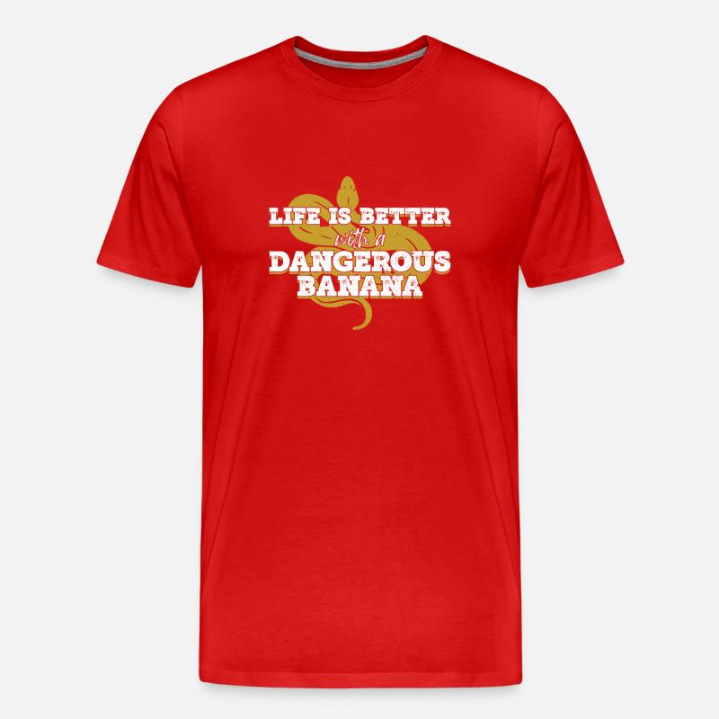 Bananenkugel Python Königspython - Männer Premium Bio T-Shirt - Rot