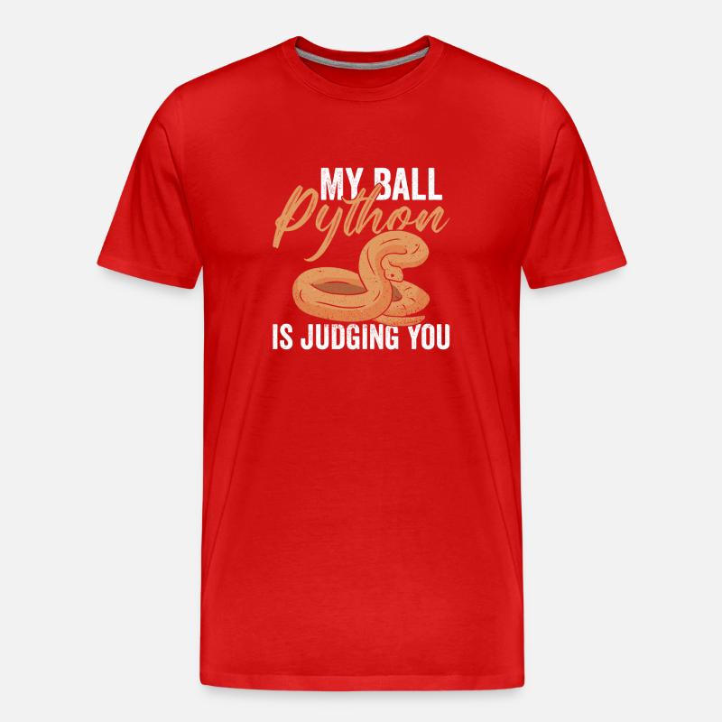 Python Königspython Banana Ball Python - T-shirt bio Premium Homme - rouge