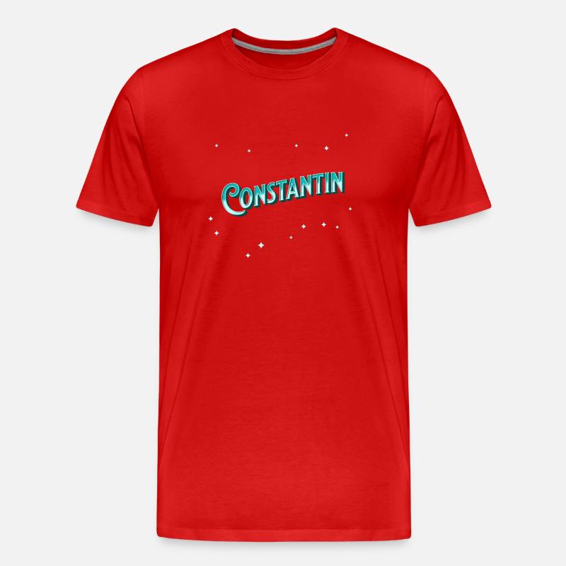Constantin Namen personalisiert - Männer Premium Bio T-Shirt - Rot