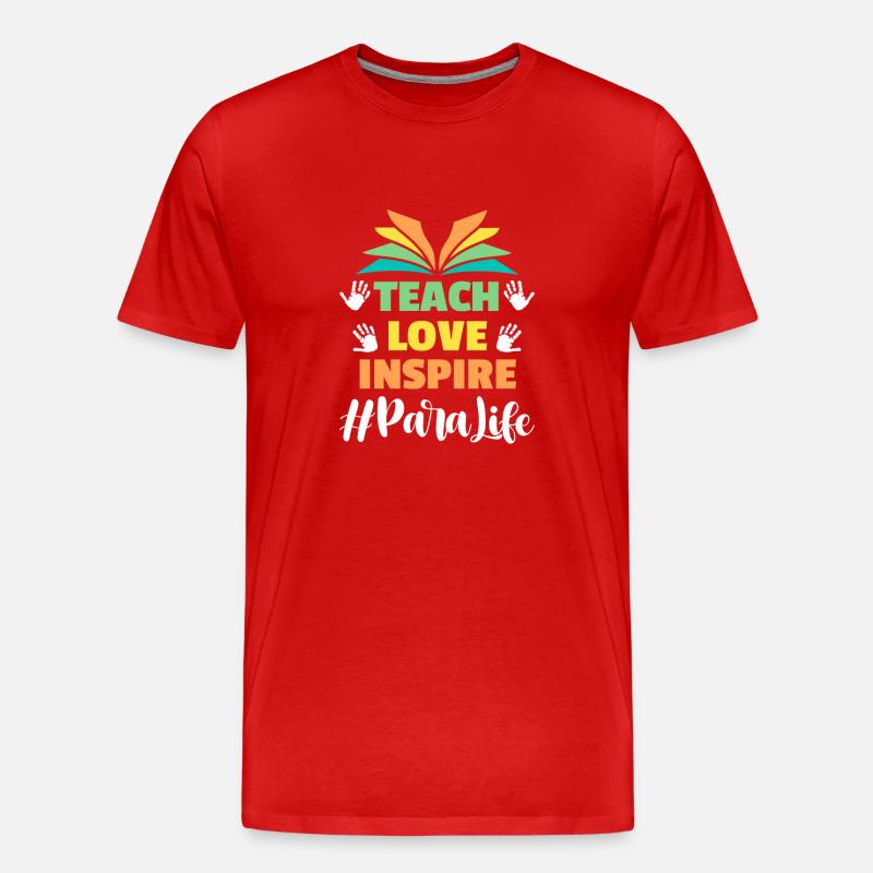Lehrerassistent Paraprofessional Paraeducator - Männer Premium Bio T-Shirt - Rot