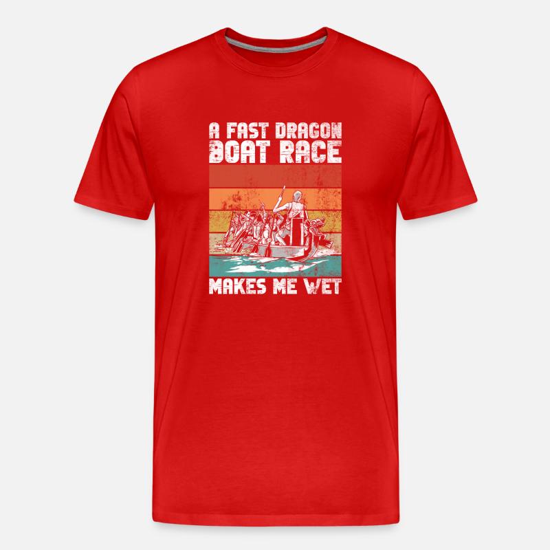 Drachenboot Drachenbootpaddler Paddler - Männer Premium Bio T-Shirt - Rot