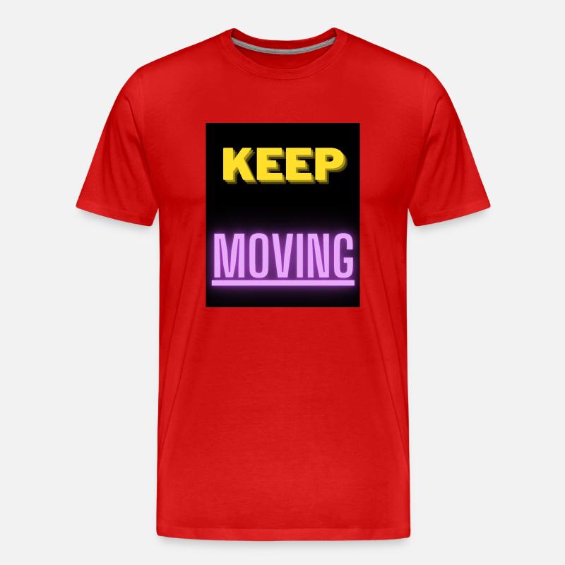keep moving - Männer Premium Bio T-Shirt - Rot