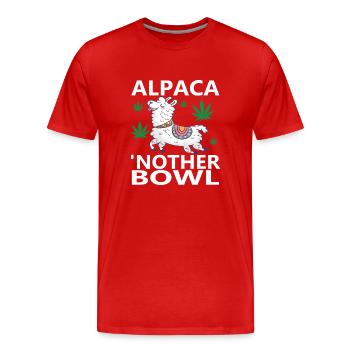 Alpaca Nother Bowl Funny Marijuana - Männer Premium Bio T-Shirt - Rot - Vorne - Damien (186cm)