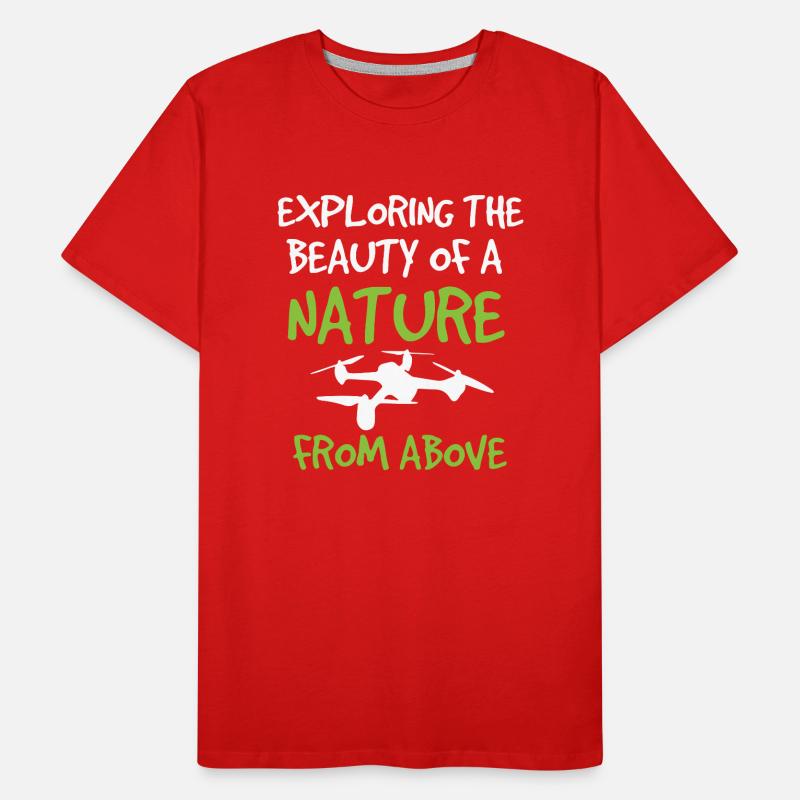 Drone volant, drones, drones, modèles réduits d’avions T-shirt bio Premium Homme