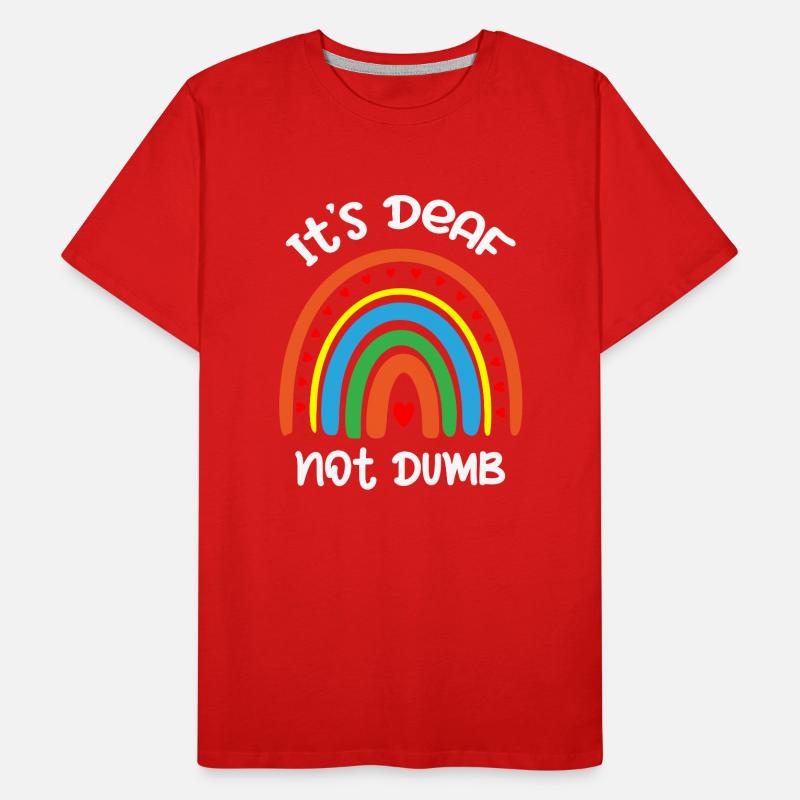 Deaf pride, hearing, disabled, deafness Men's Premium Organic T-Shirt
