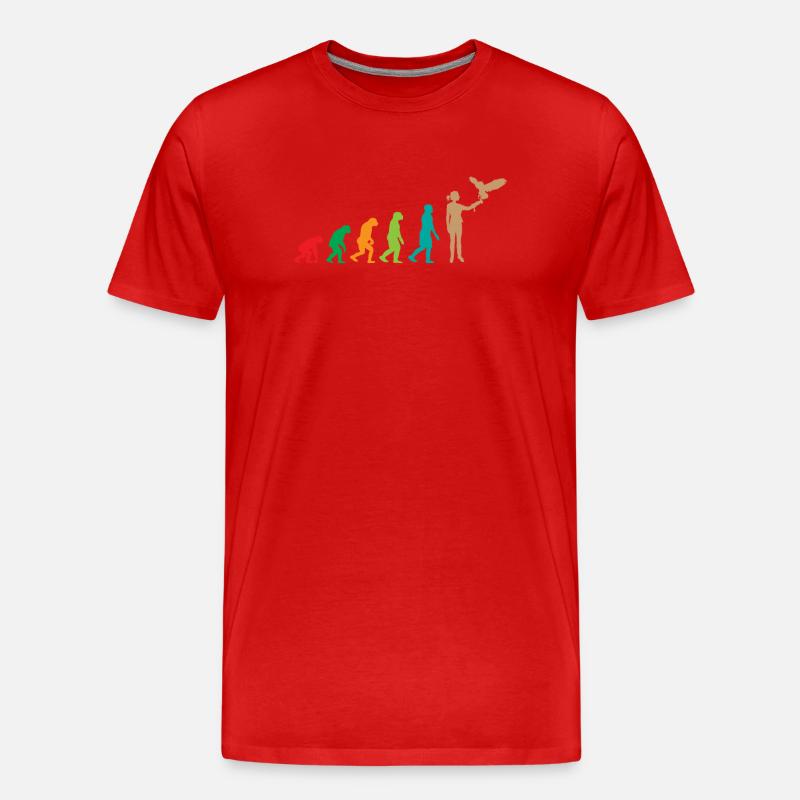 Falconry Falconer Evolution - Männer Premium Bio T-Shirt - Rot