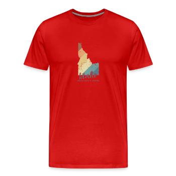 Idaho États-Unis d’Amérique États-Unis - T-shirt bio Premium Homme - rouge - Devant - Damien (186cm)