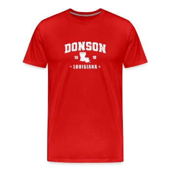 Louisiane Donson 1910 États-Unis Amérique - T-shirt bio Premium Homme - rouge - Devant - Damien (186cm)