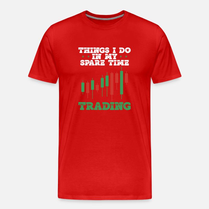 Handel In Meiner Freizeit - Männer Premium Bio T-Shirt - Rot