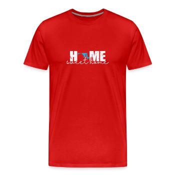 Maryland Home sweet Home USA Amérique - T-shirt bio Premium Homme - rouge - Devant - Damien (186cm)