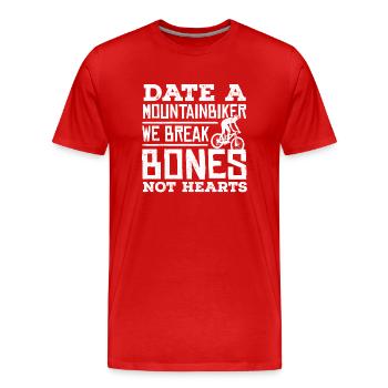 VTT, VTT - T-shirt bio Premium Homme - rouge - Devant - Damien (186cm)