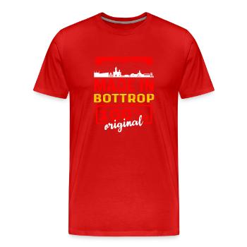 Bottrop - Männer Premium Bio T-Shirt - Rot - Vorne - Damien (186cm)