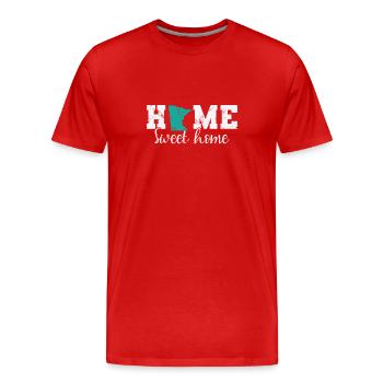 Minnesota Home sweet Home USA Amerika - Männer Premium Bio T-Shirt - Rot - Vorne - Damien (186cm)