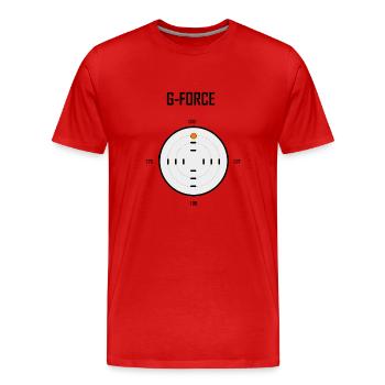 G Force race car - Men's Premium Organic T-Shirt - red - Front - Damien (186cm)