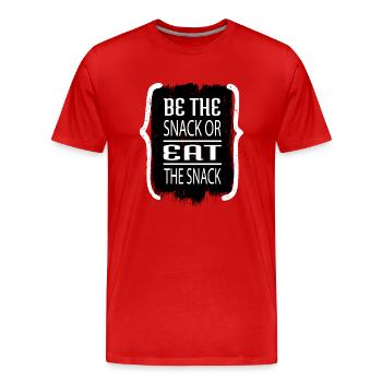 bday happy present idea snowboarding cats present - Männer Premium Bio T-Shirt - Rot - Vorne - Damien (186cm)