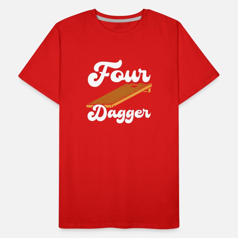 Cornhole Mit Vier Dolchen Männer Premium Bio T-Shirt