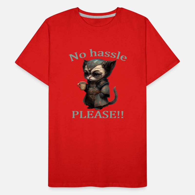 Chat pas de stress s’il vous plaît T-shirt bio Premium Homme