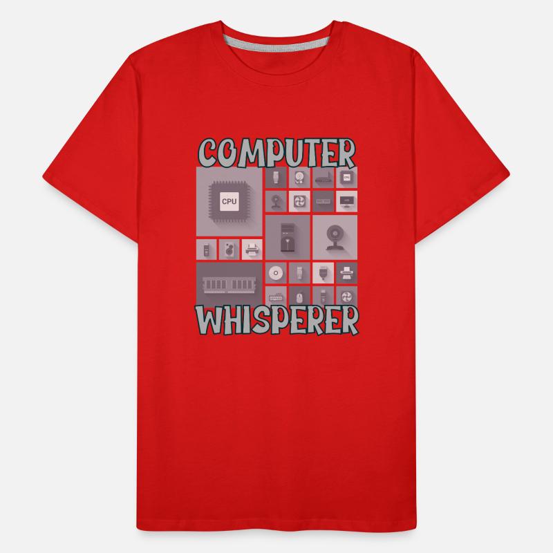 Computer Whisperer Support technique informatique Nerds Geeky T-shirt bio Premium Homme