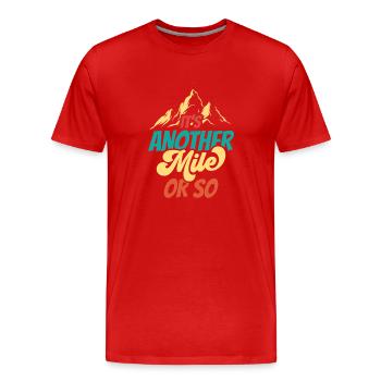 Un autre mile ou environ un demi-mile - T-shirt bio Premium Homme - rouge - Devant - Damien (186cm)
