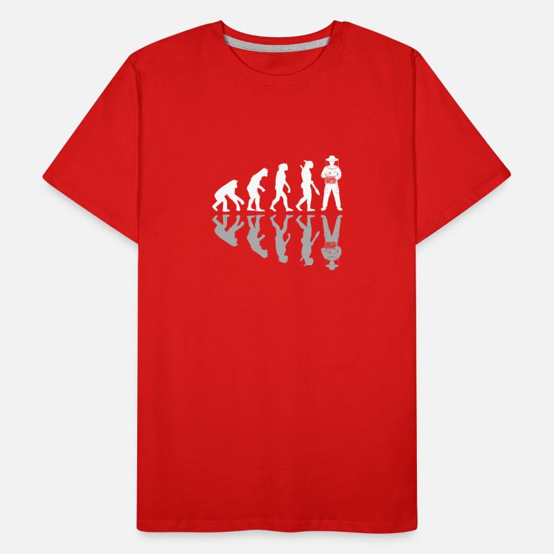 Human Evolution Funny Beekeping Beekeeper Honey Männer Premium Bio T-Shirt