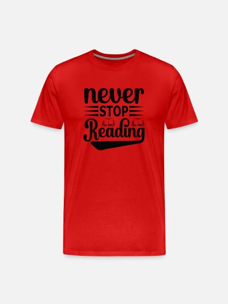 Read books Bookworm - Men's Premium Organic T-Shirt - red